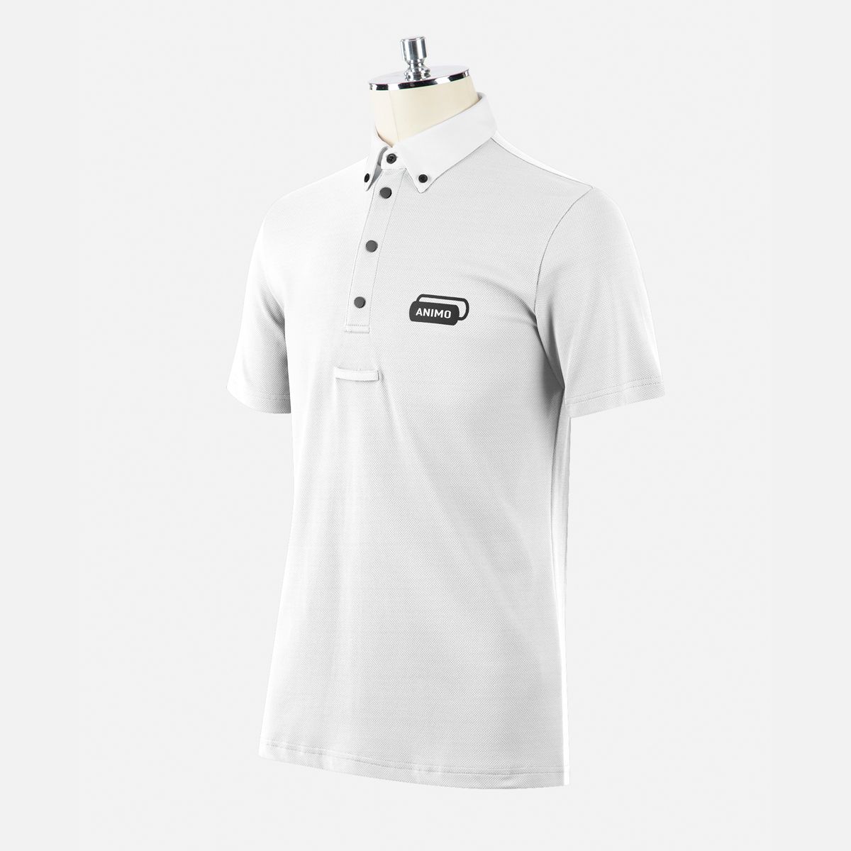 Animo Men's Ankara Riding Polo-White