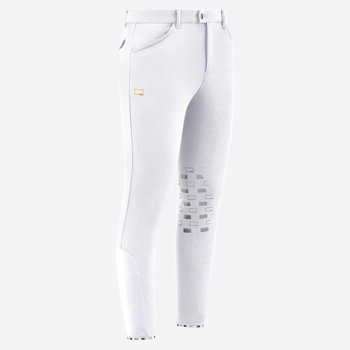 RG Man's Knee Grip Jumping Breeches White