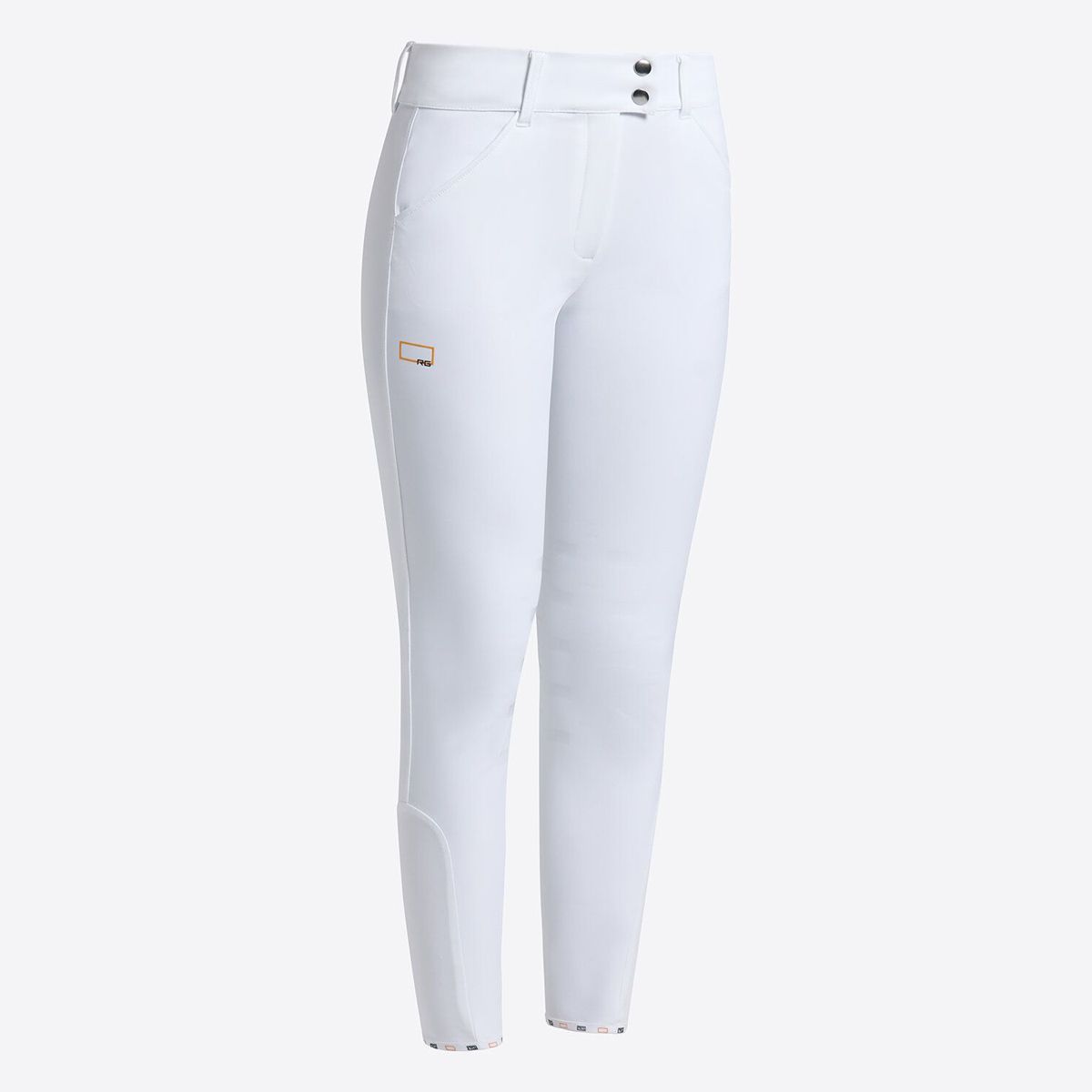 RG Women's Knee Grip Jumping Breeches White