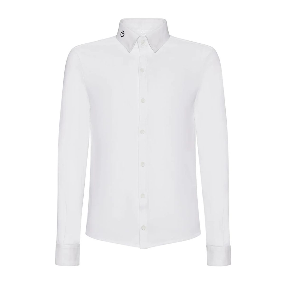 Cavalleria Toscana Boys Jersey Long Sleeve Show Shirt White