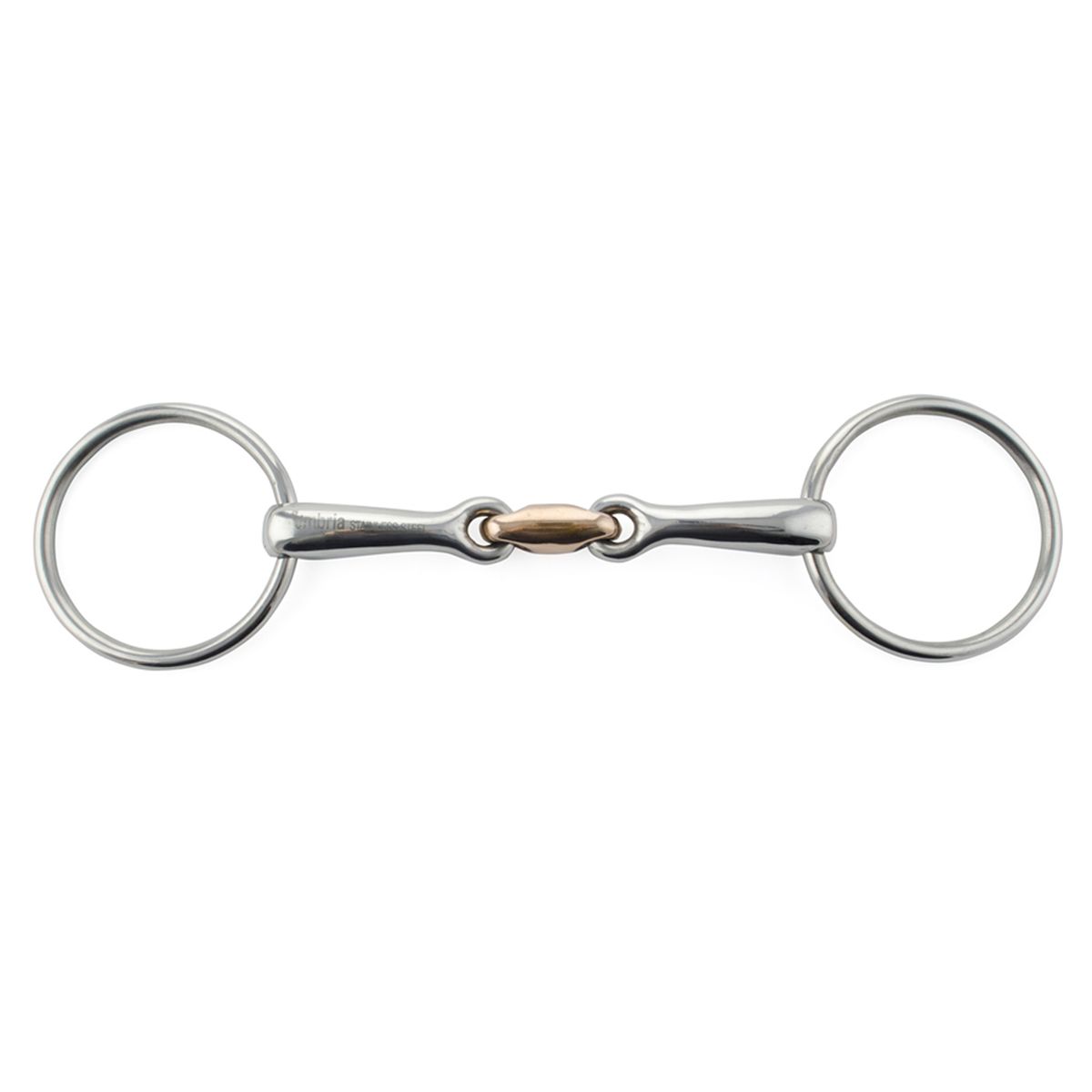 Double Jointed Snaffle Bit Copper Mouth Joint