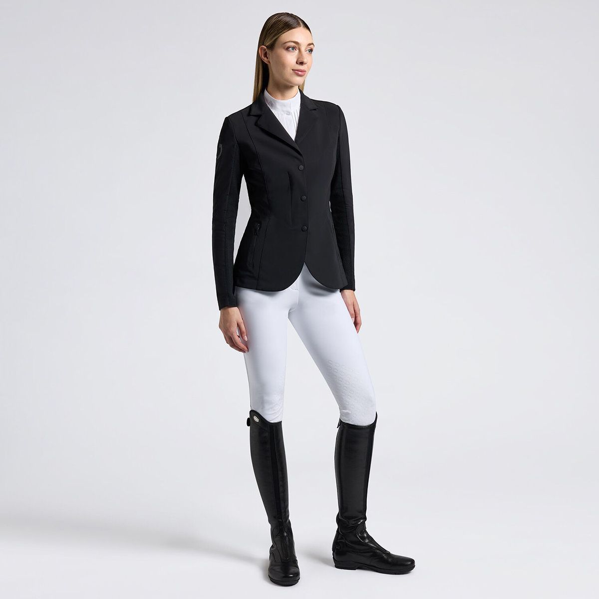 Cavalleria Toscana Women's R-EVO Light Tech Knit Zip Riding Jacket