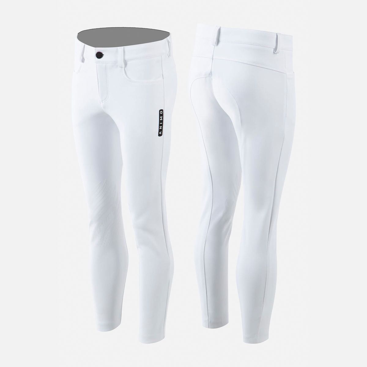Animo Junior's Unisex Nimiri Riding Breeches-White