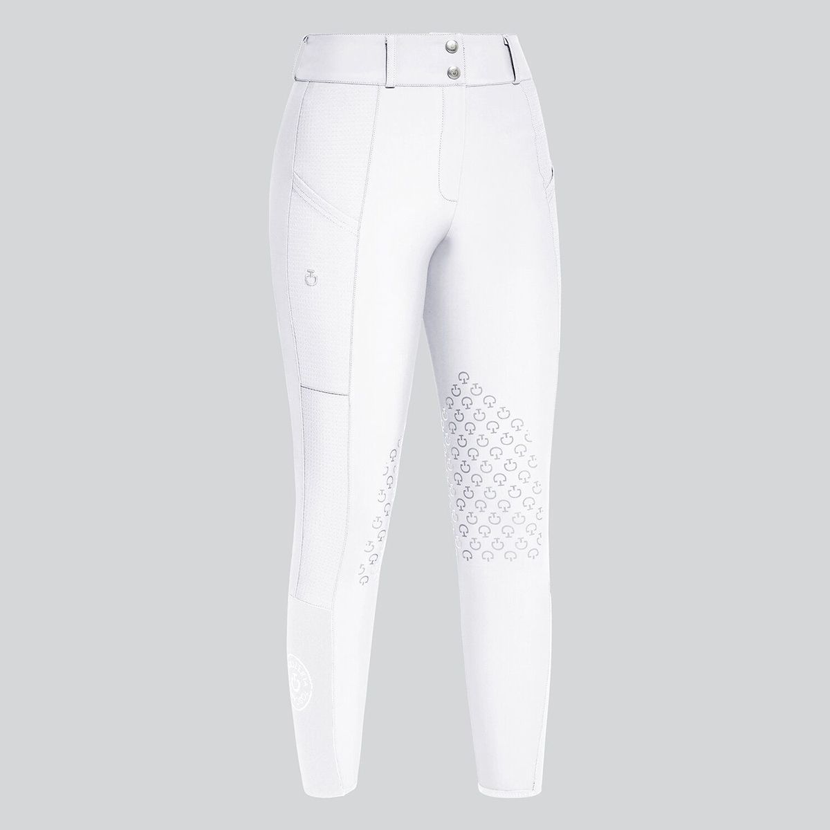 Cavalleria Toscana Women's Perforated Insert Jumping Breeches White