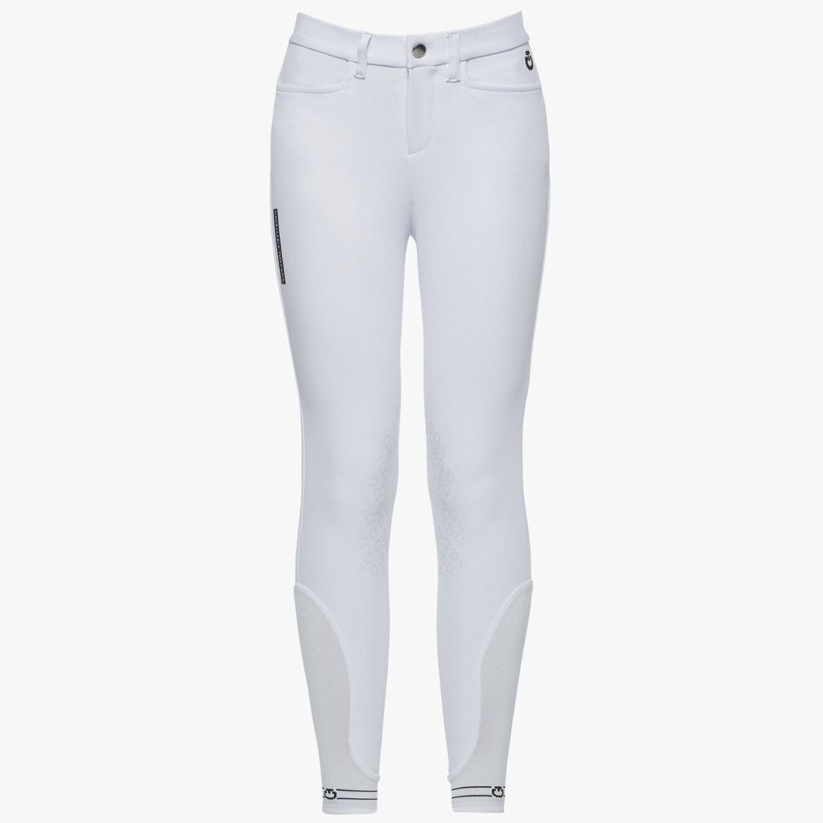 Cavalleria Toscana Kids Perforated Logo Tape Grip Breeches White