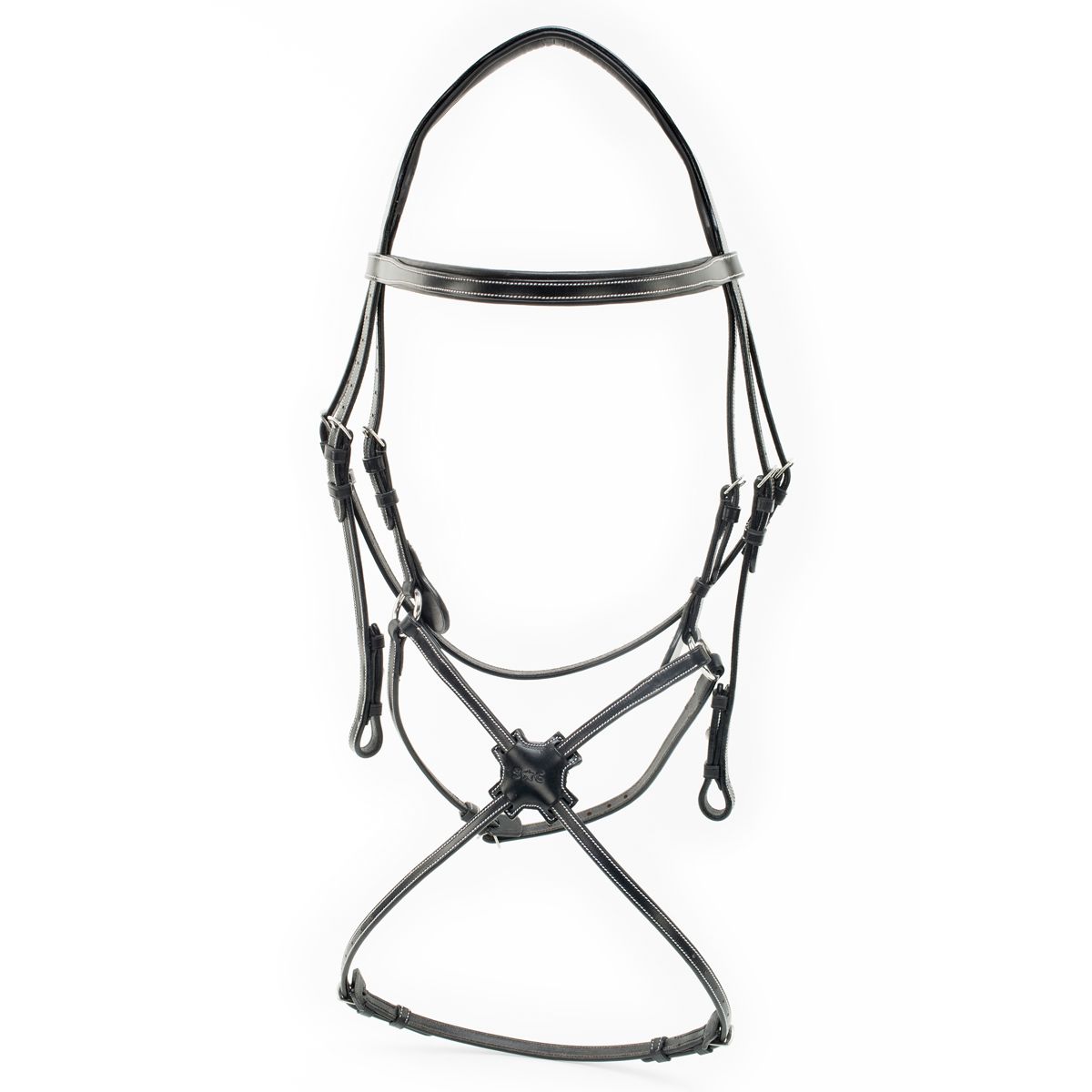 Silver Crown Comporta Headpiece With Figure Eight Noseband