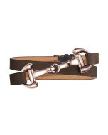 Dimacci Favorit Horse Bit Bracelet Brown | Rose-Gold Plated