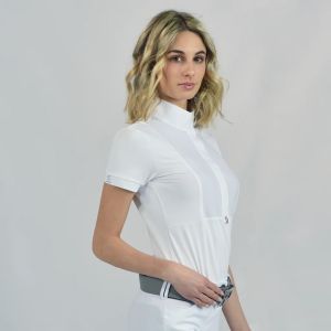 For Horses Women's Daphne Show Shirt Bib-White